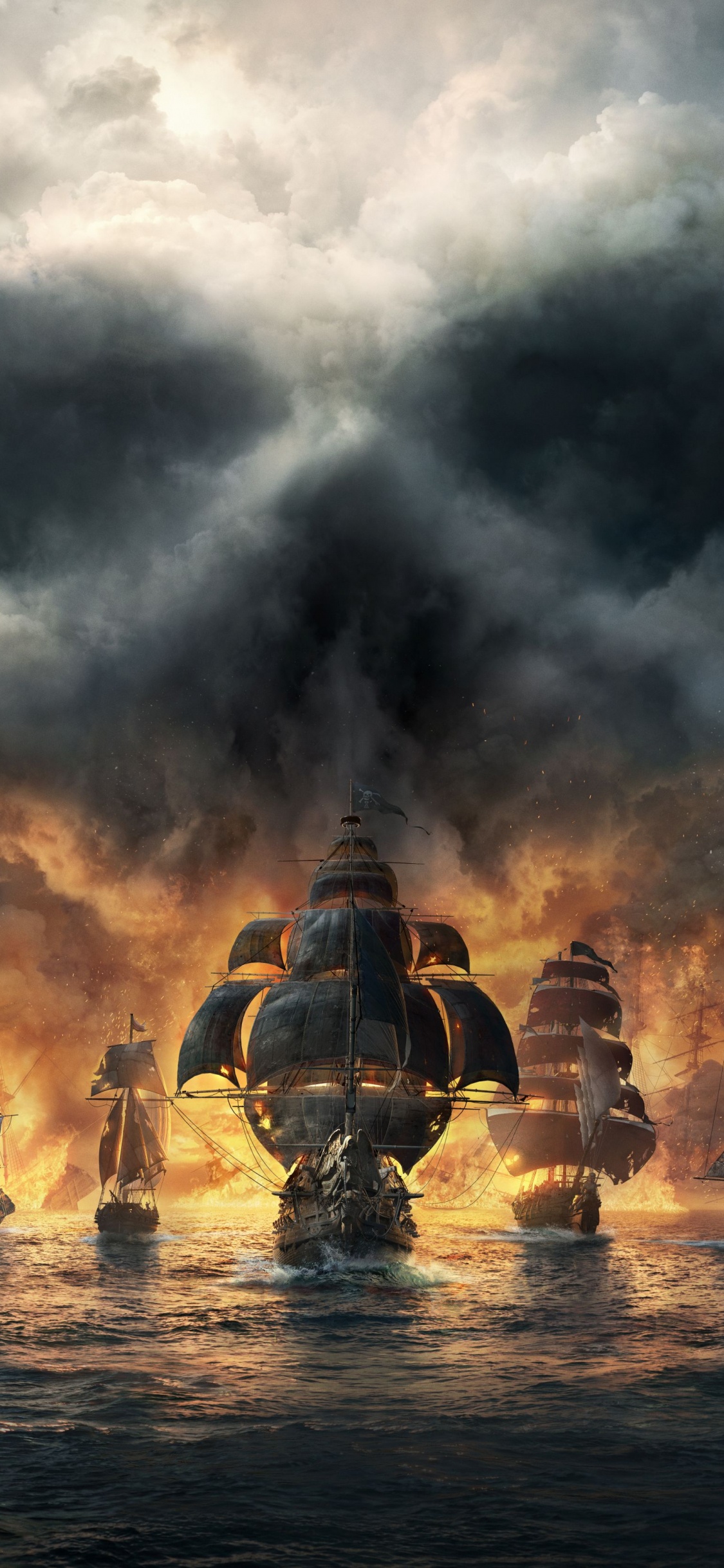 Brown and Black Concrete Building Under Gray Clouds. Wallpaper in 1125x2436 Resolution