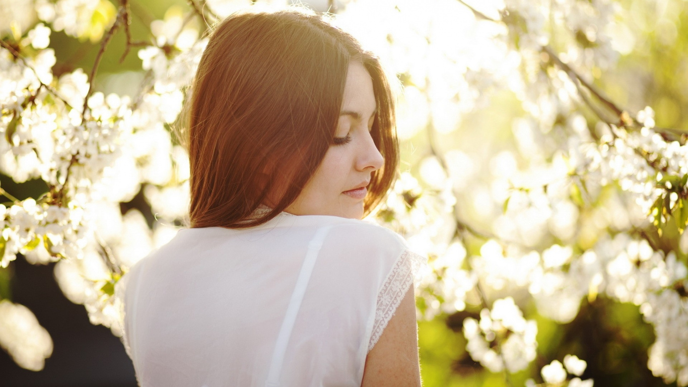 Primavera, Belleza, Fotografía, Señora. Wallpaper in 1366x768 Resolution