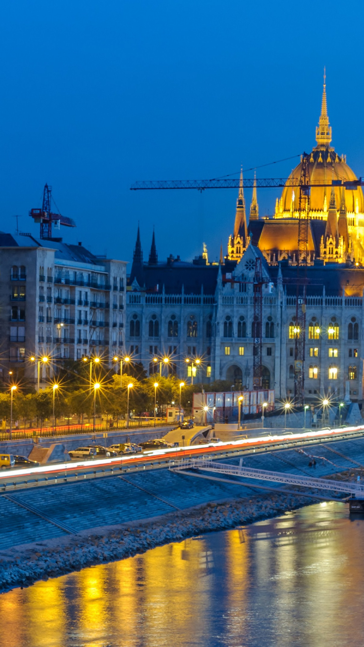 Hungarian Parliament Building, Fishermans Bastion, Danube River, Landmark, Monument. Wallpaper in 750x1334 Resolution