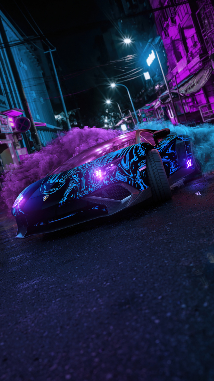 Voiture de Luxe, Lamborghini, L'éclairage Automobile, Capuchon, Roue. Wallpaper in 750x1334 Resolution