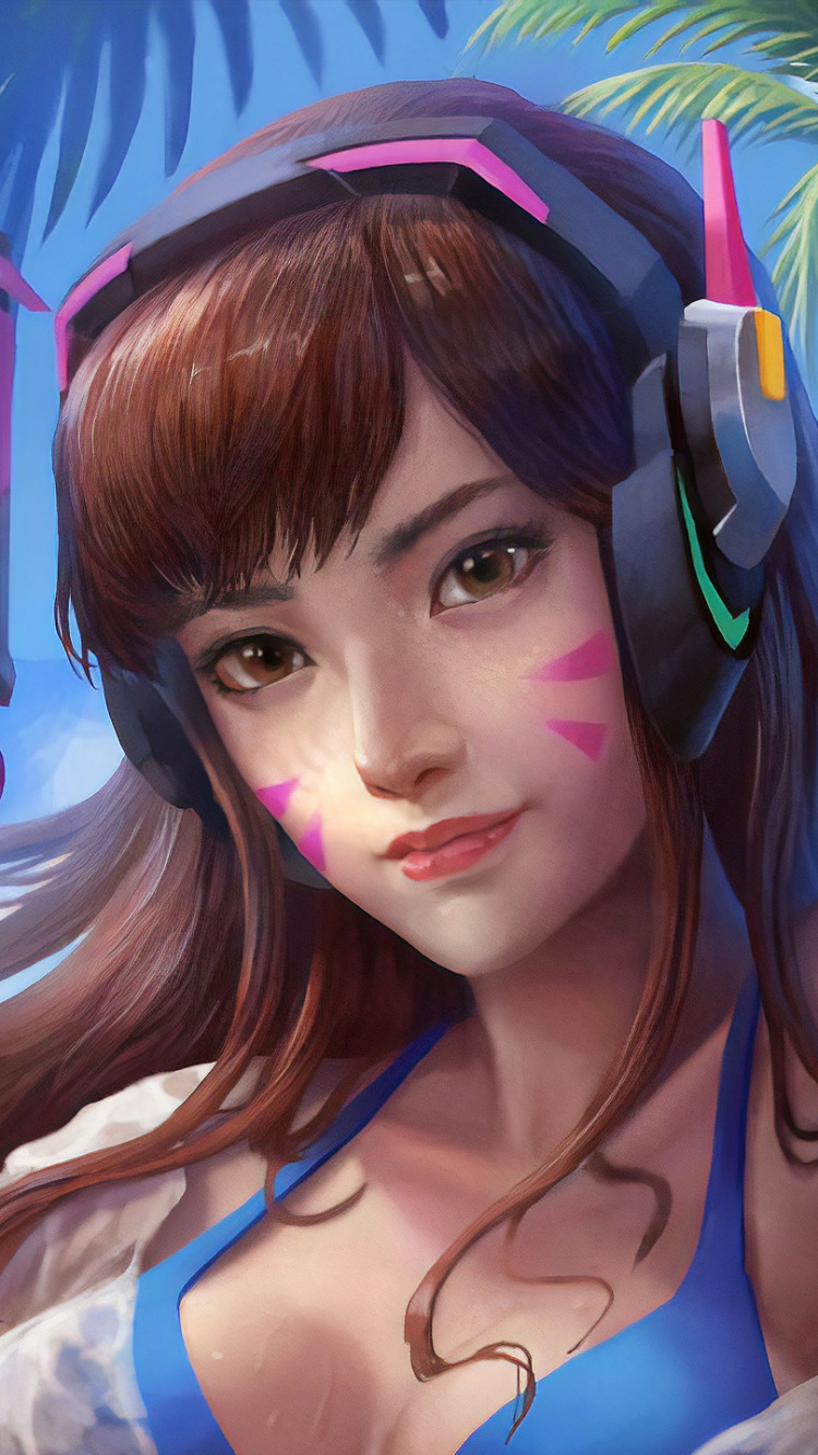 Overwatch, Blizzard Entertainment, Cartoon, Illustration, L'anime. Wallpaper in 750x1334 Resolution