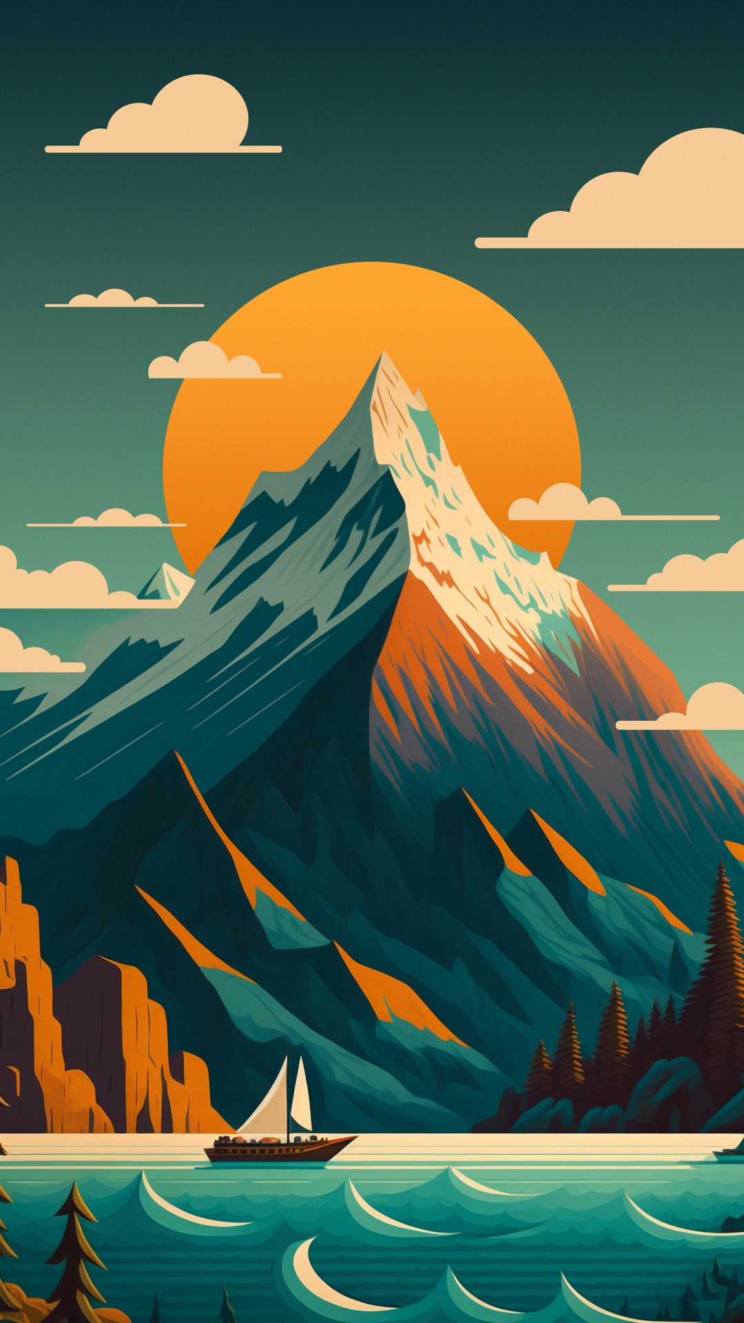 Gipfel, Kwgt Benutzerdefinierter Widget-Maker, Z.B, Nova Launcher Prime, Äpfeln. Wallpaper in 1080x1920 Resolution