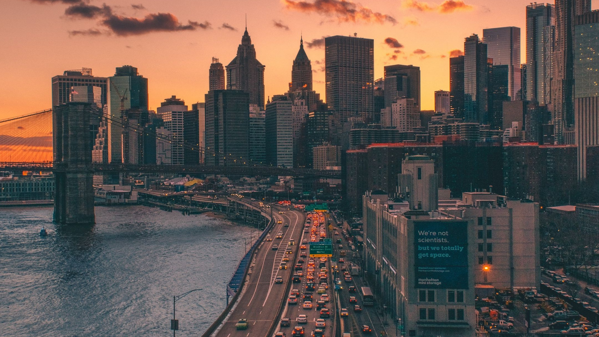 Birds Eye View, Birds, New York, Cloud, Wasser. Wallpaper in 1920x1080 Resolution