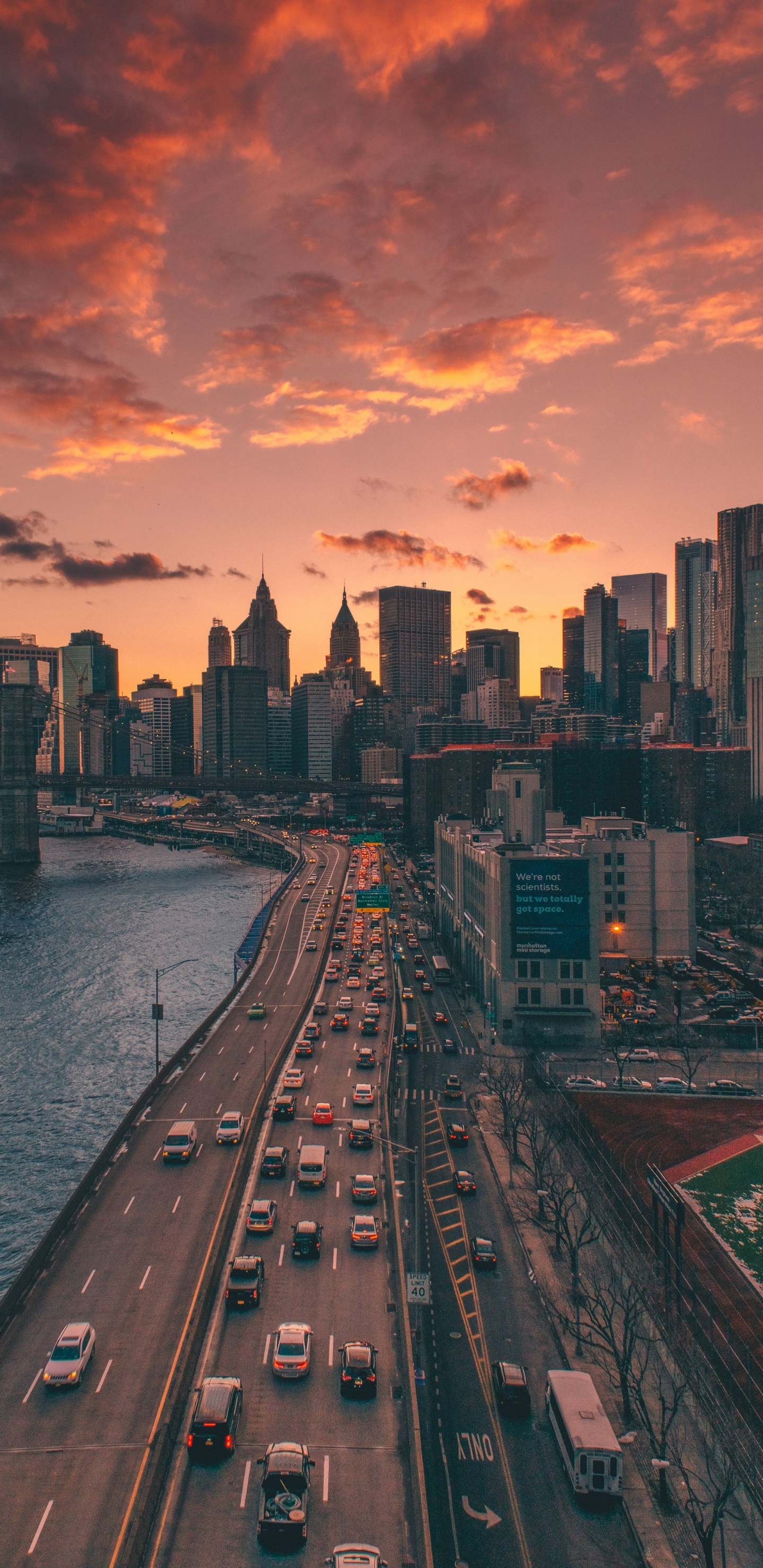 Birds Eye View, Birds, New York, Cloud, Water. Wallpaper in 1440x2960 Resolution