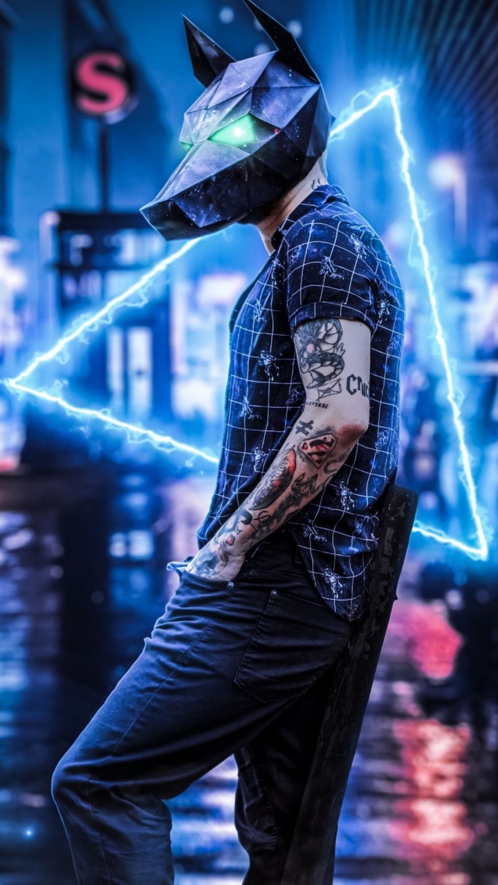 Neon Man, Such a Whore, Purple, Light, Musician. Wallpaper in 720x1280 Resolution