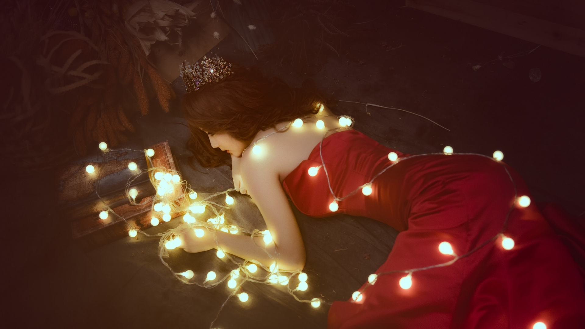 Girlande, Licht, Nacht, Veranstaltung, Weihnachtsbeleuchtung. Wallpaper in 1920x1080 Resolution