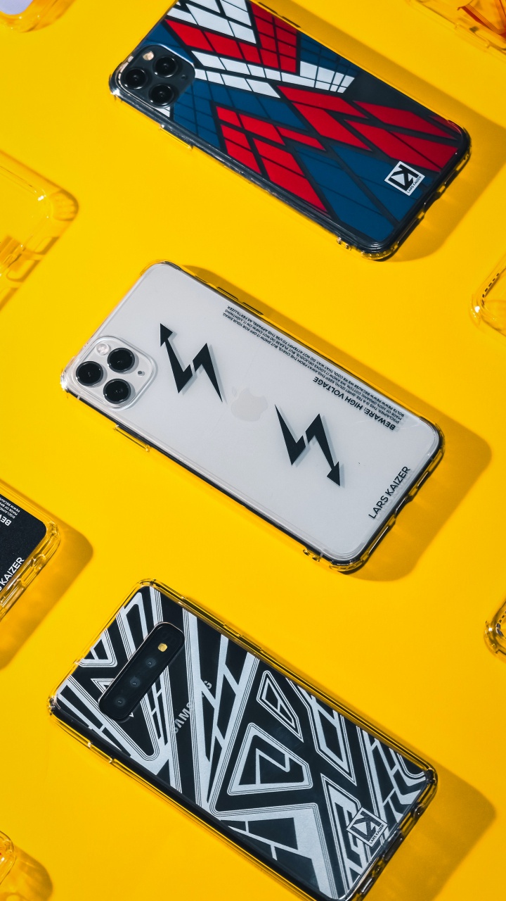 Smartphone, Telefon, Aufgemotztes Zubehör, Gelb, Dreieck. Wallpaper in 720x1280 Resolution