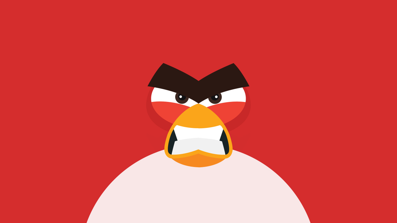 Angry Bird Minimal 8k 壁纸 1280x720 允许