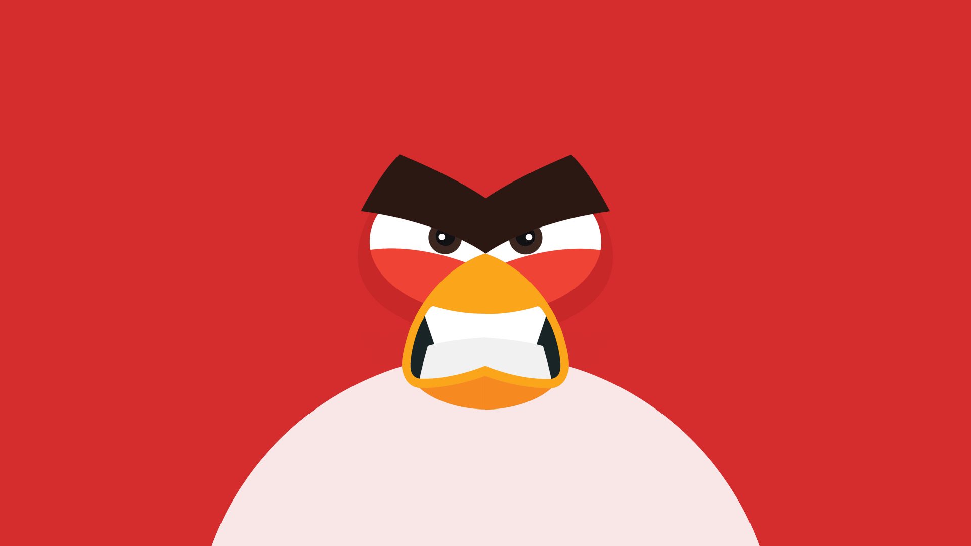 Angry Bird Minimal 8k 壁纸 1920x1080 允许