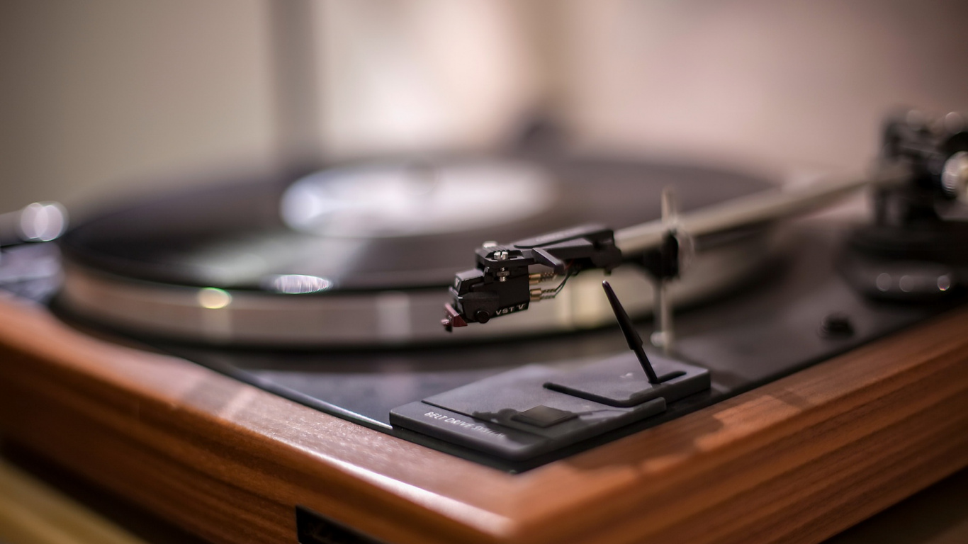 Disque Vinyle, Tech, Technologie, Style Rétro. Wallpaper in 1366x768 Resolution