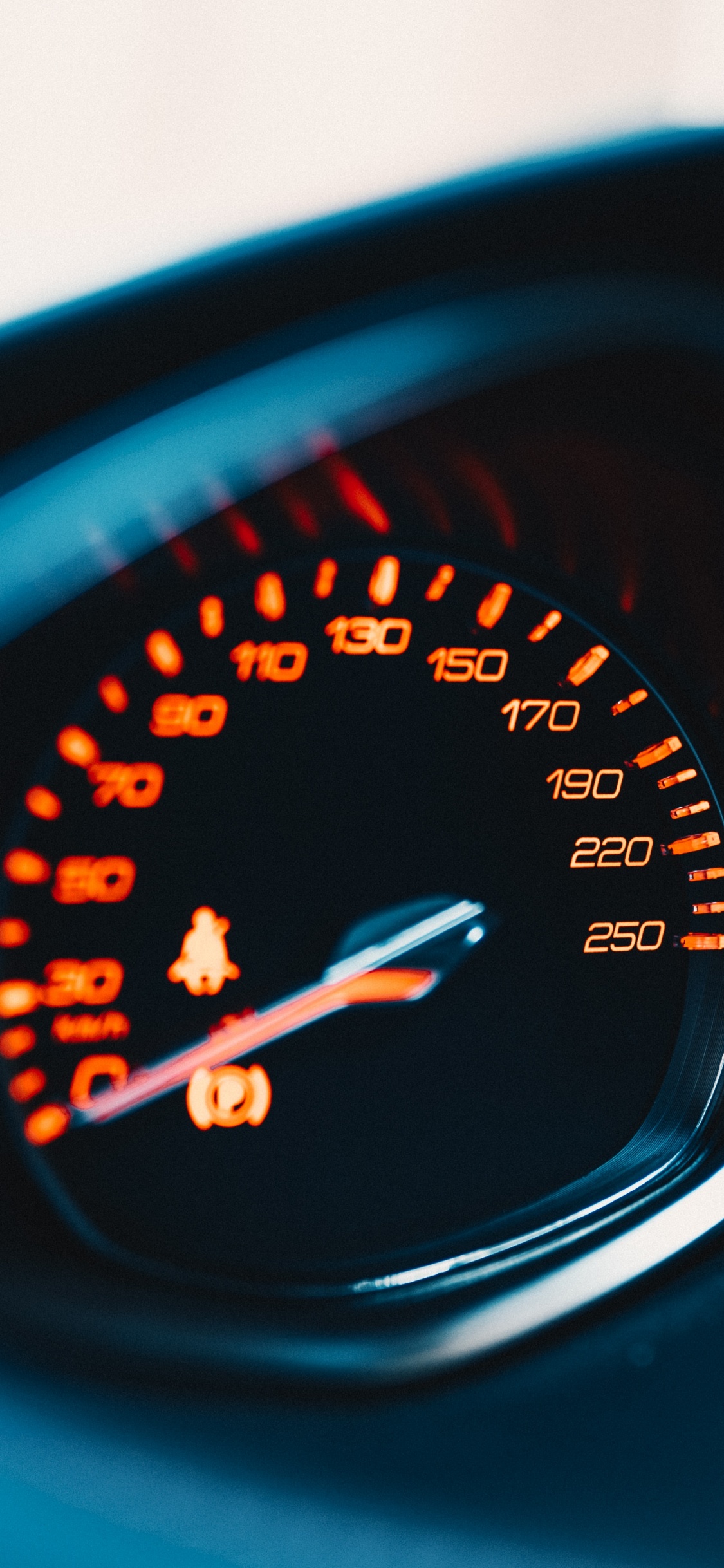 Black and White Car Instrument Panel Cluster. Wallpaper in 1125x2436 Resolution