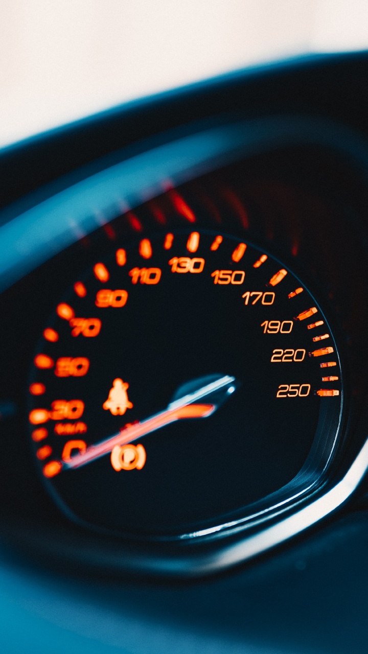 Black and White Car Instrument Panel Cluster. Wallpaper in 720x1280 Resolution