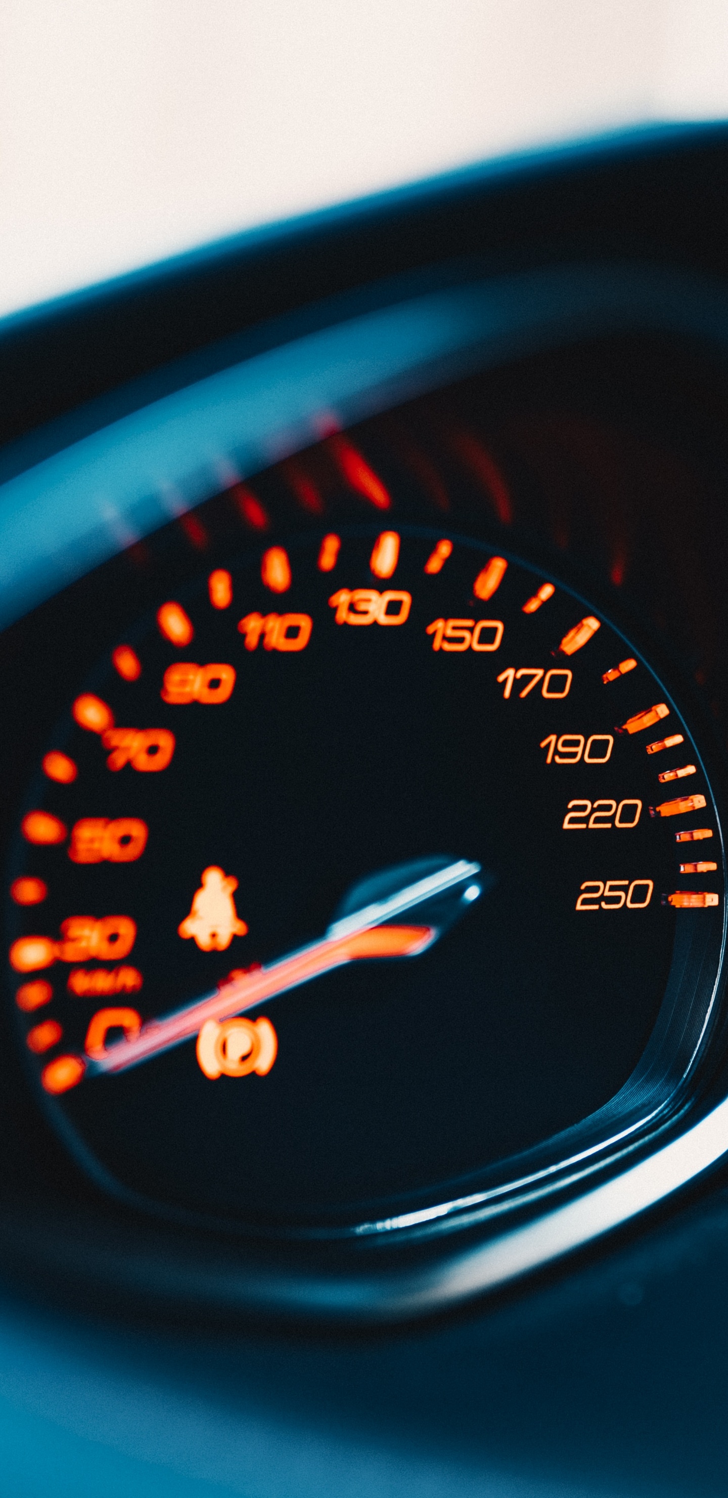 Schwarzes Und Weißes Auto-Instrumententafel-Cluster. Wallpaper in 1440x2960 Resolution