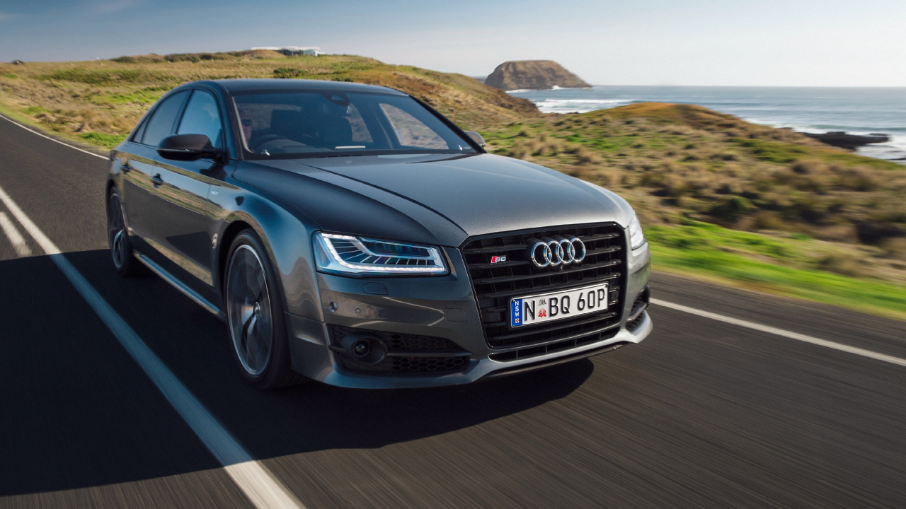 Black Audi a 4 on Road During Daytime. Wallpaper in 1280x720 Resolution