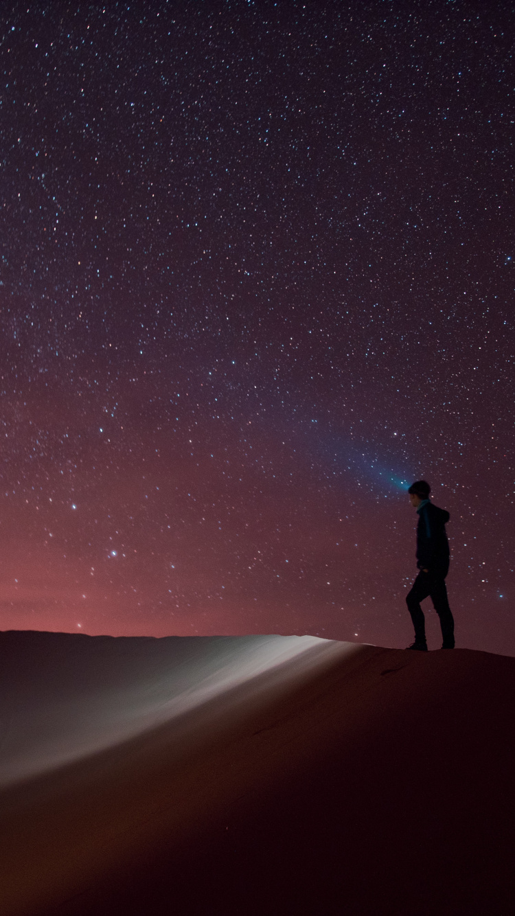 Desert Night Sjy, Sahara Desert, Macaron, Algerian Desert, Lut Desert. Wallpaper in 750x1334 Resolution