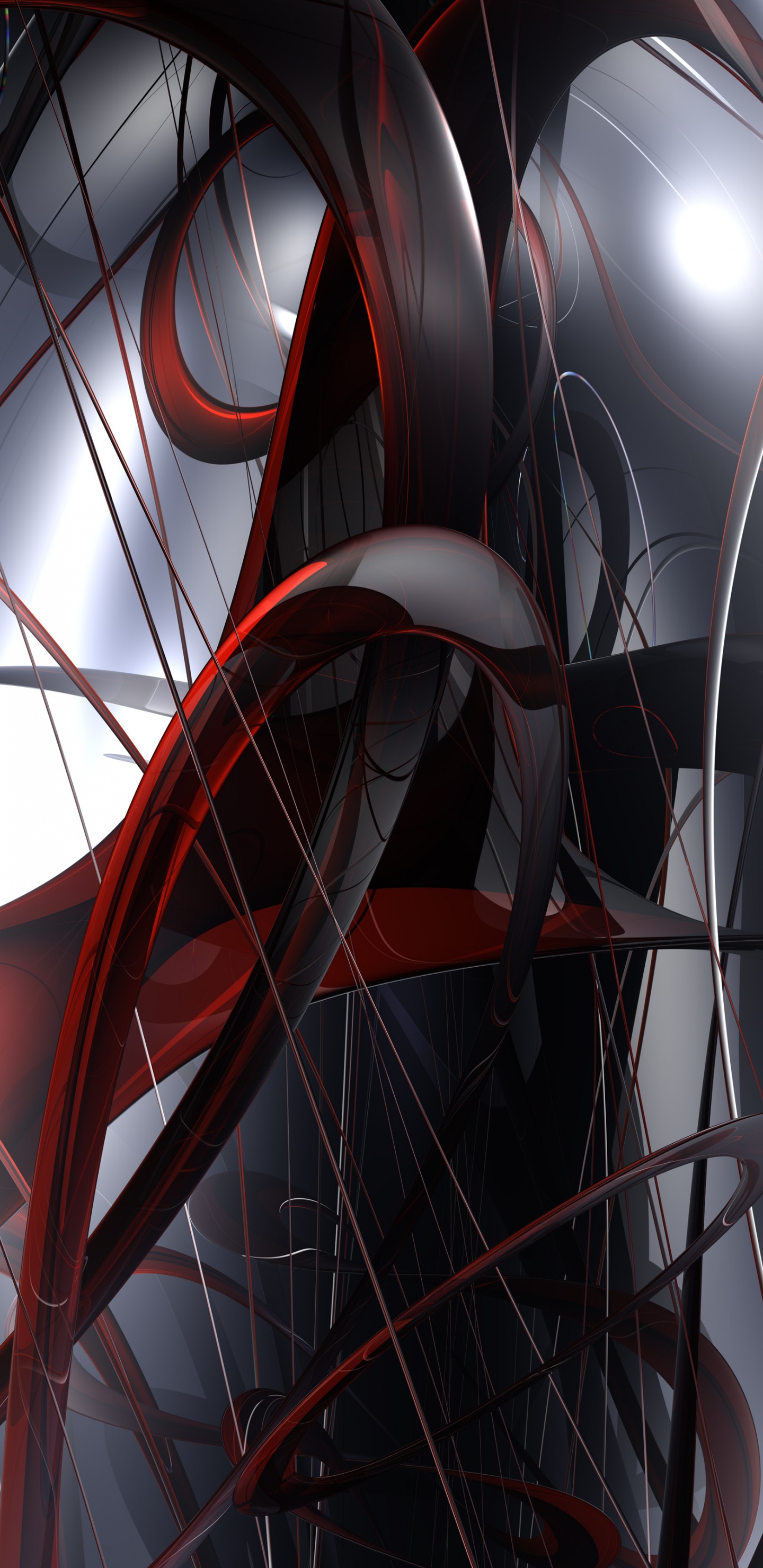 Schwarze Und Rote Abstrakte Kunst. Wallpaper in 1440x2960 Resolution