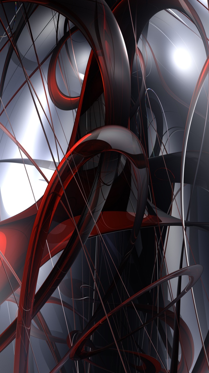 Schwarze Und Rote Abstrakte Kunst. Wallpaper in 720x1280 Resolution