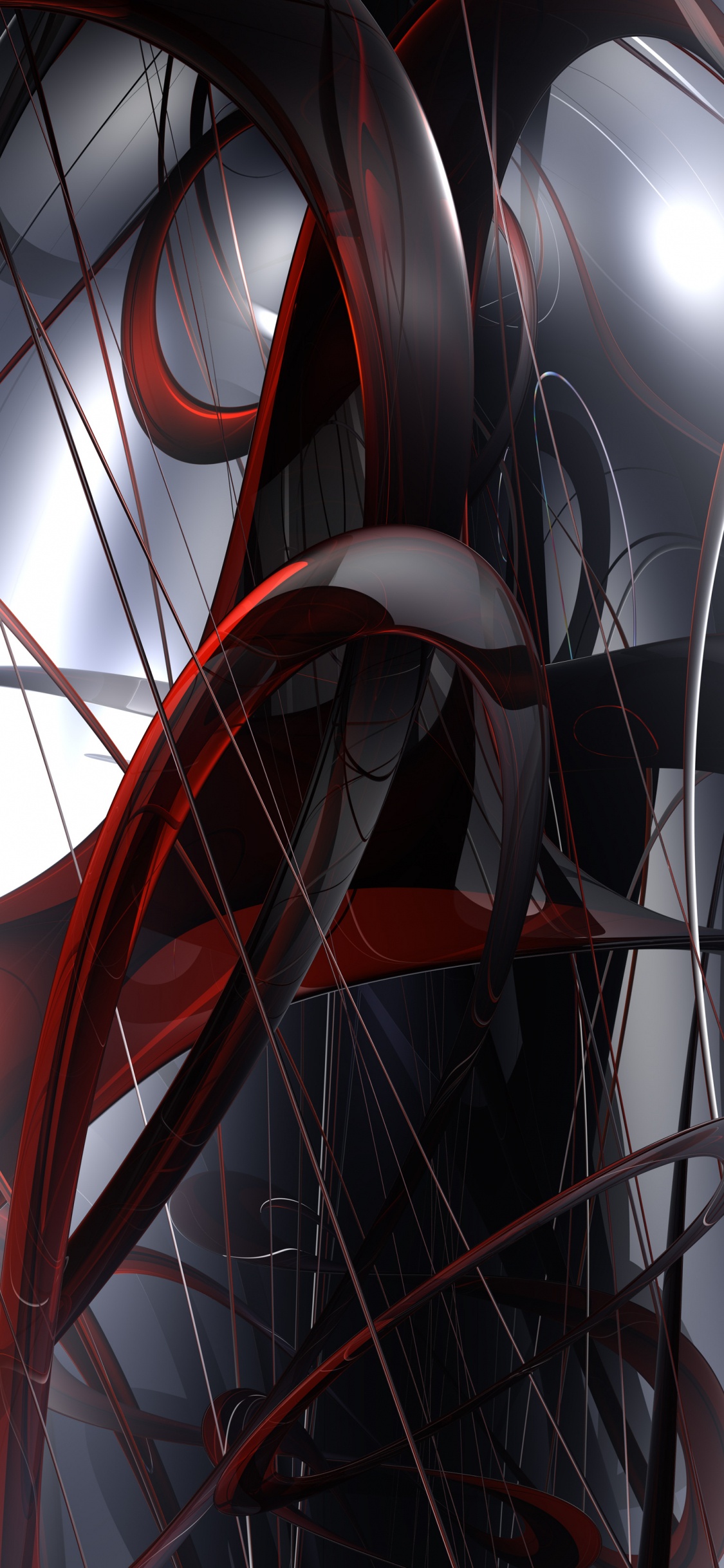 Art Abstrait Noir et Rouge. Wallpaper in 1125x2436 Resolution