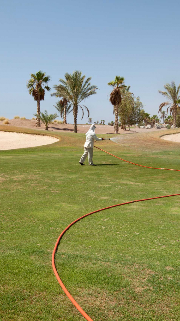Hombre Con Camisa Blanca y Pantalones de Pie Sobre el Campo de Hierba Verde Durante el Día. Wallpaper in 750x1334 Resolution