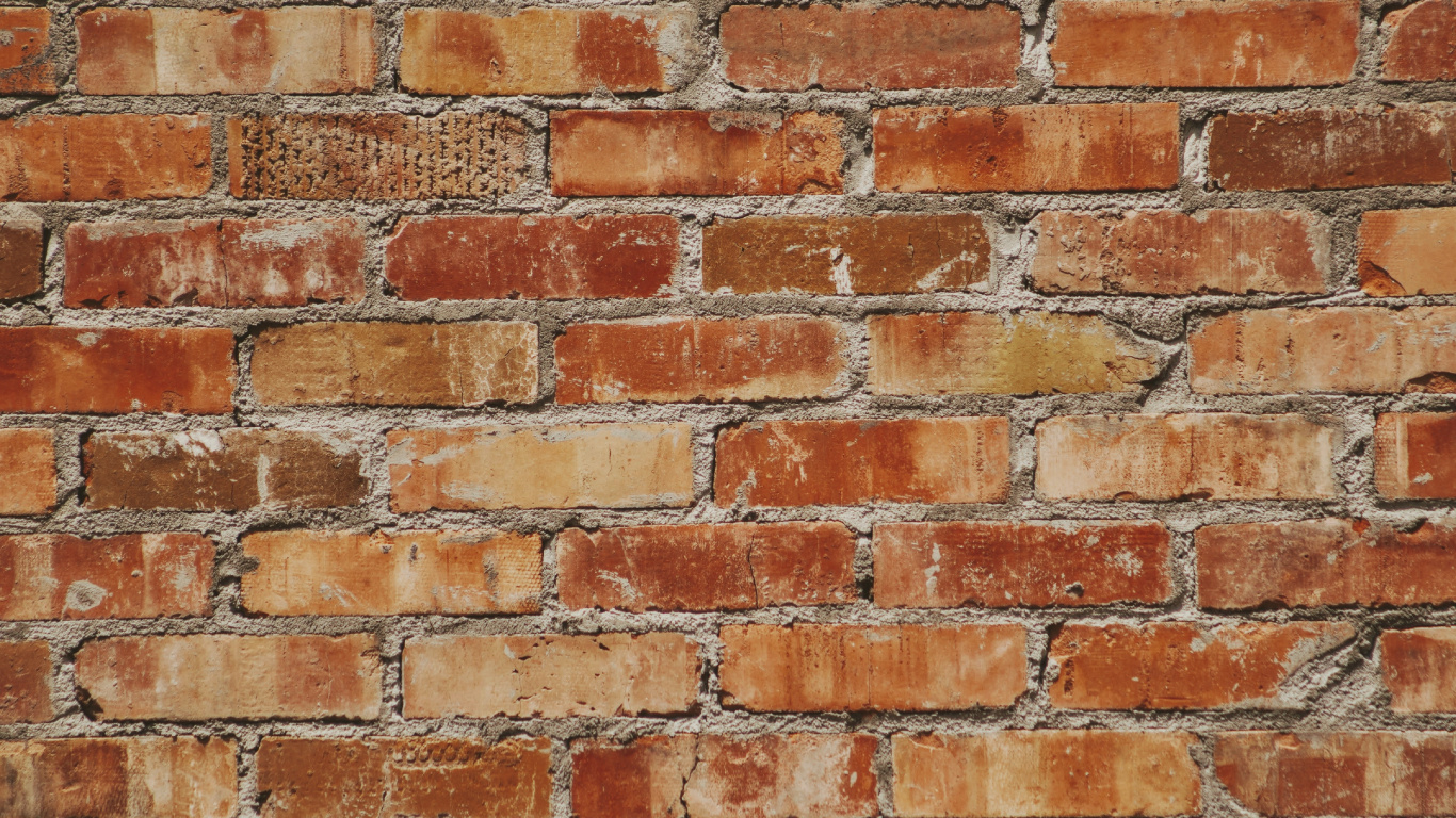 Pared de Ladrillo Blanco y Marrón. Wallpaper in 1366x768 Resolution