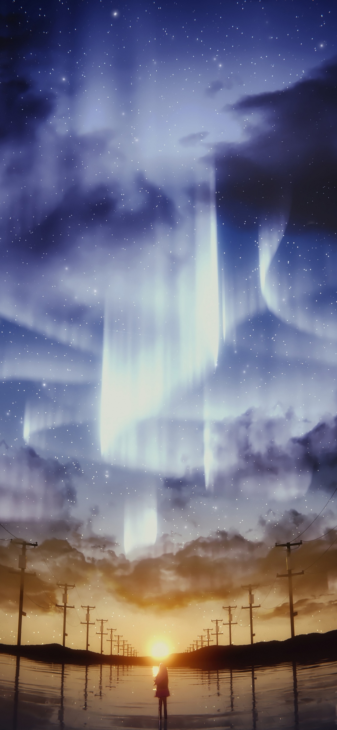 Nubes Blancas y Cielo Azul. Wallpaper in 1125x2436 Resolution