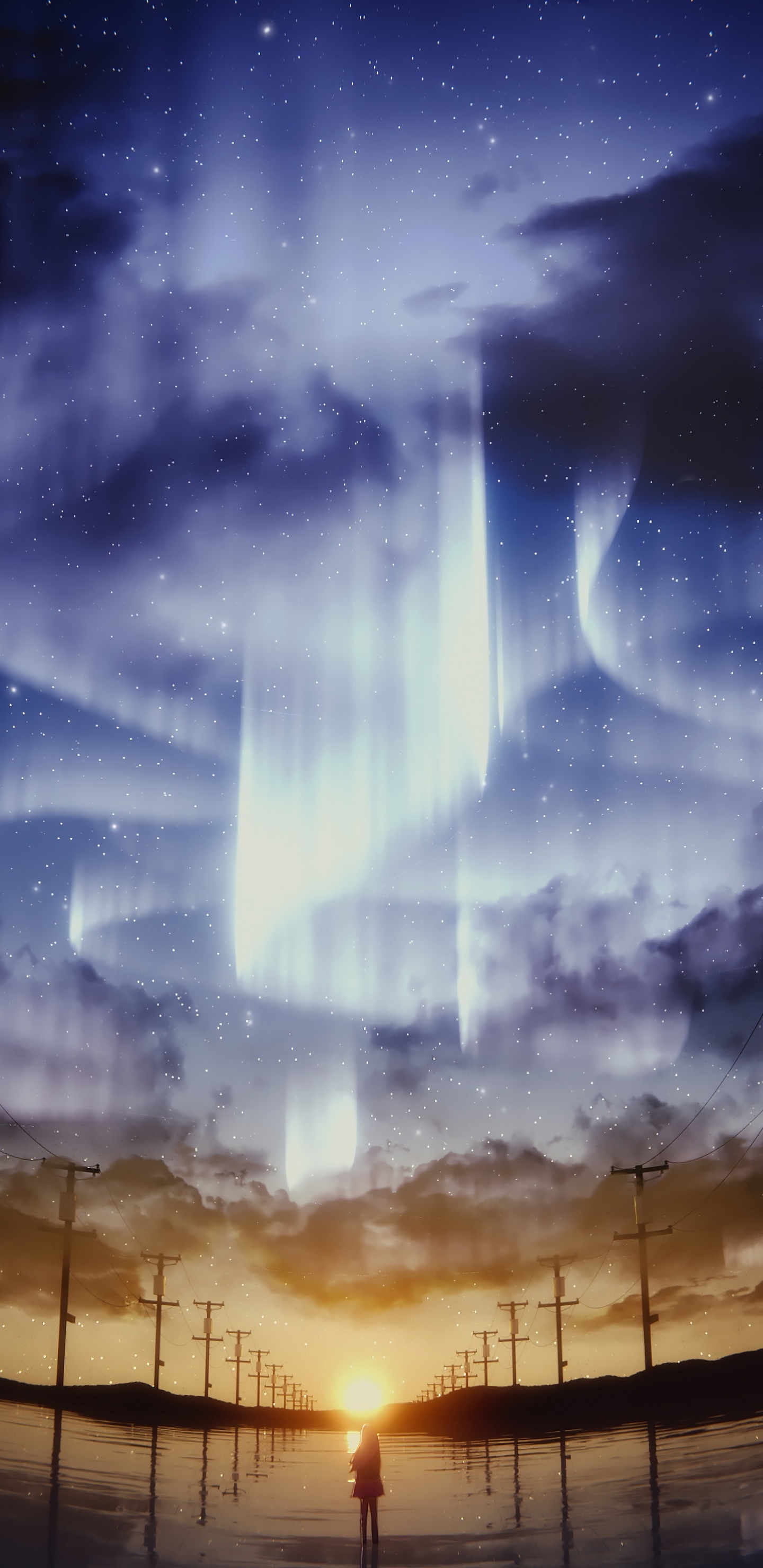 Weiße Wolken Und Blauer Himmel. Wallpaper in 1440x2960 Resolution