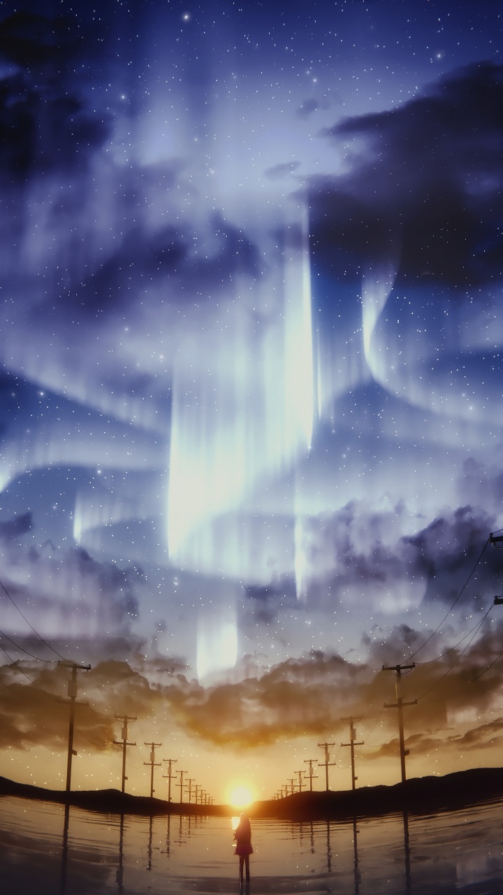 White Clouds and Blue Sky. Wallpaper in 720x1280 Resolution