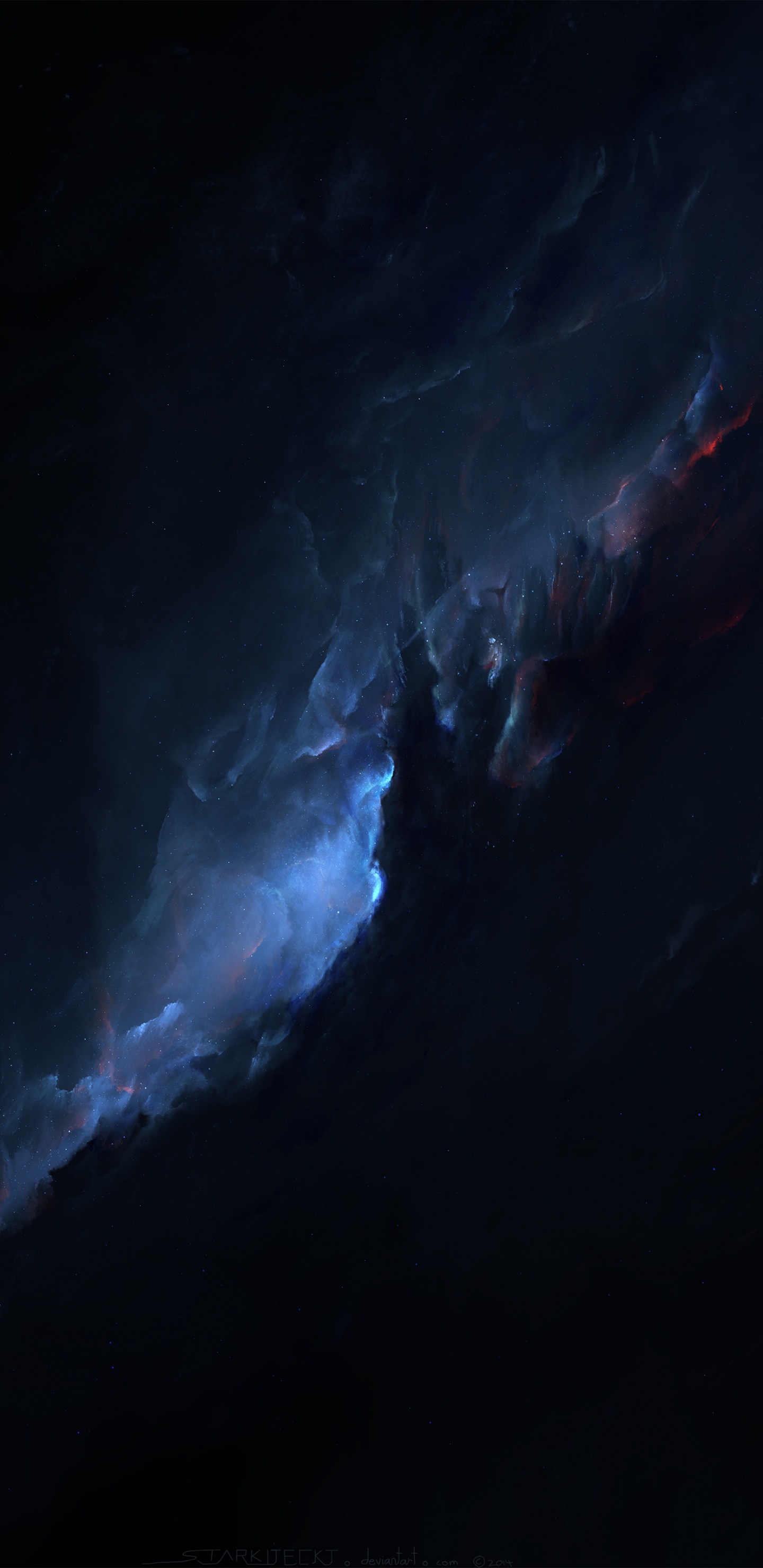 Black and White Abstract Painting. Wallpaper in 1440x2960 Resolution