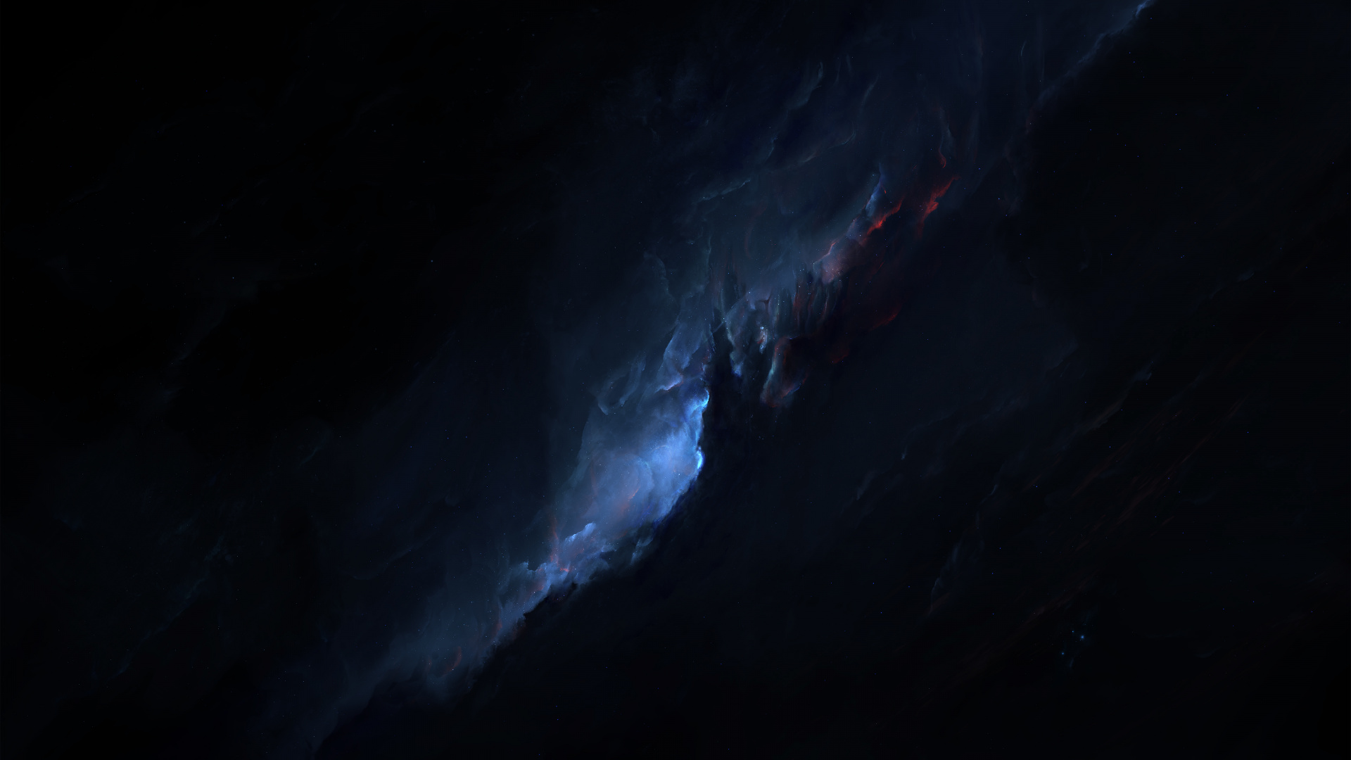 Black and White Abstract Painting. Wallpaper in 1920x1080 Resolution