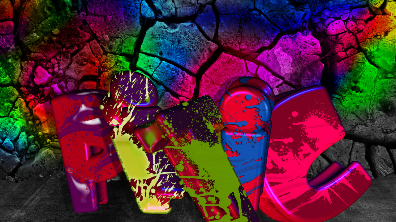 涂鸦, 红色的, 色彩, 迷幻术, 图形设计 壁纸 1280x720 允许