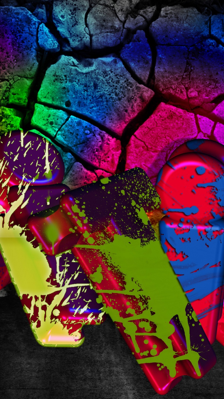 Purple and Blue Abstract Painting. Wallpaper in 720x1280 Resolution