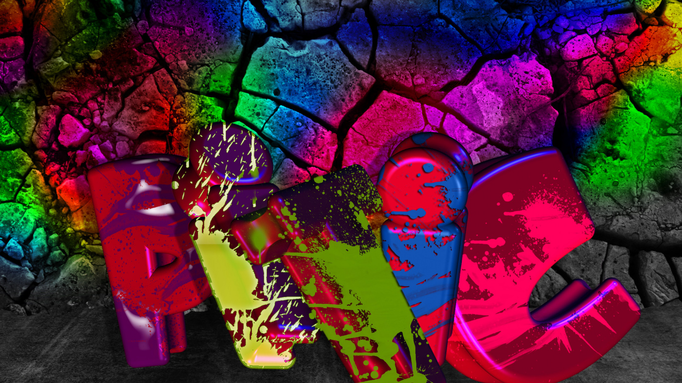 Pintura Abstracta Púrpura y Azul. Wallpaper in 1366x768 Resolution