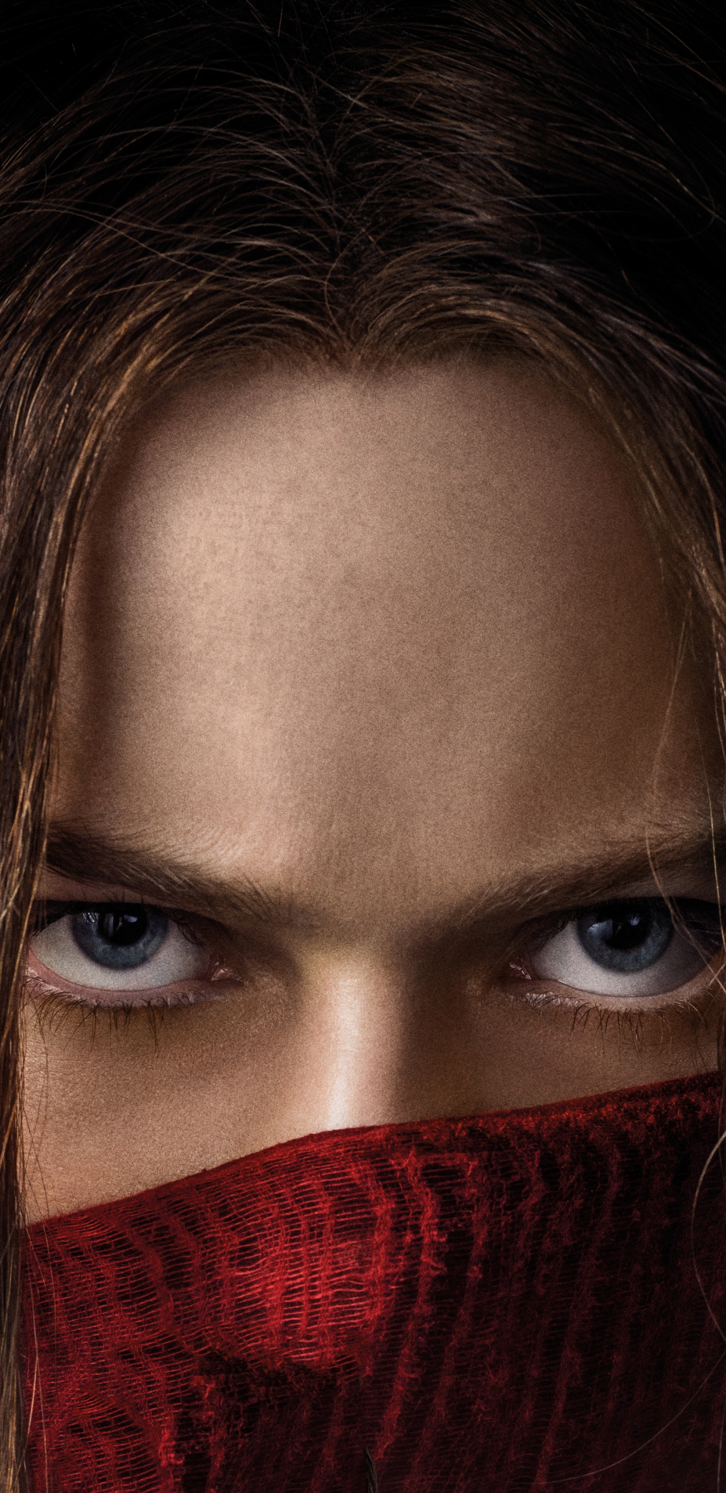 Mujer en Pañuelo Rojo Que Cubre su Rostro. Wallpaper in 1440x2960 Resolution