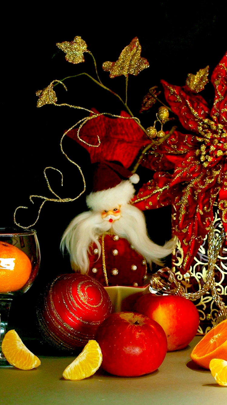 El Día De Navidad, Santa Claus, Regalo, Nochevieja, Todavía la Vida. Wallpaper in 750x1334 Resolution