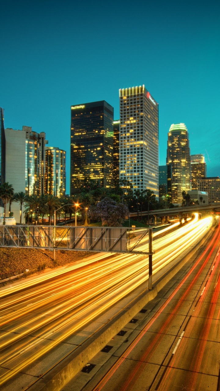 Time Lapse Photography of City During Night Time. Wallpaper in 720x1280 Resolution