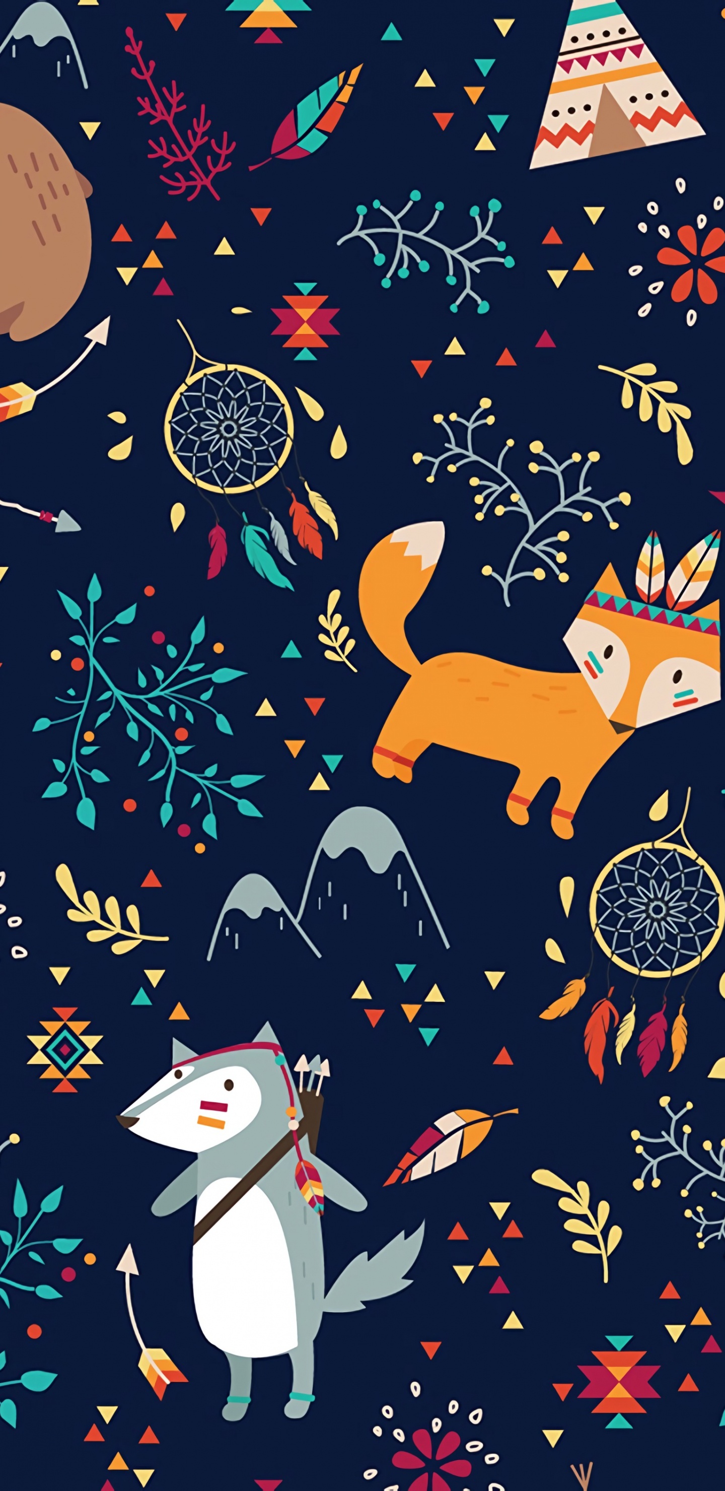 Diseño, Arte, Patrón, Negro, Entorno Natural. Wallpaper in 1440x2960 Resolution