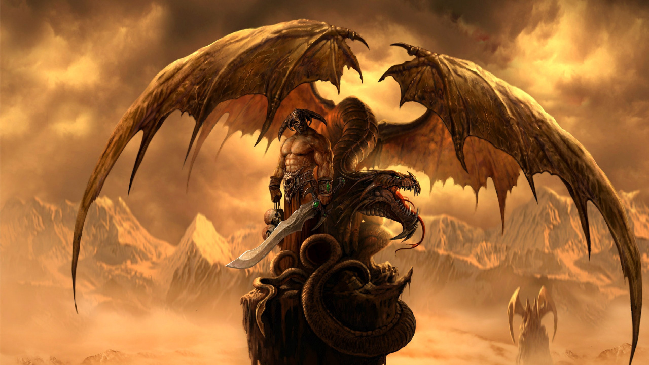 Woman in Black Dress With Wings on Top of Brown Wooden Stand. Wallpaper in 1280x720 Resolution