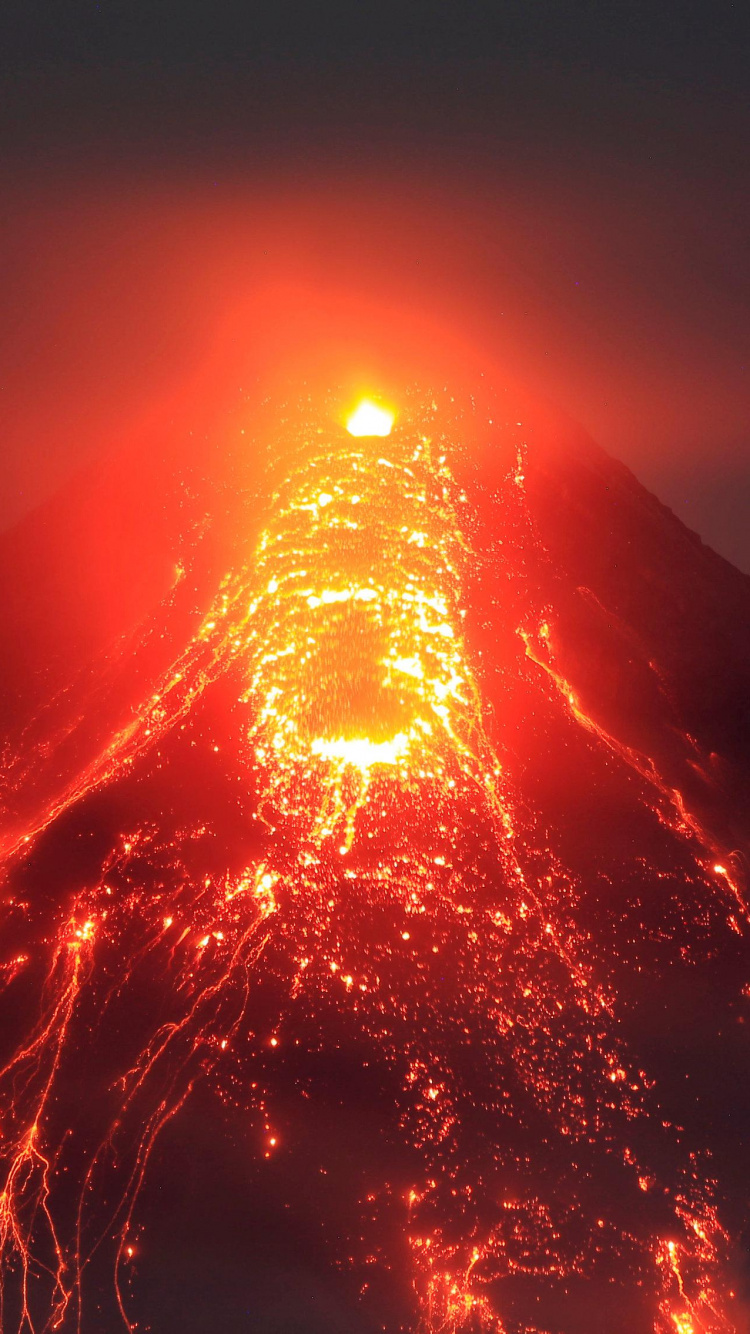 熔岩, 类型的火山爆发, 火山的地貌, 热, 熔岩圆顶 壁纸 750x1334 允许