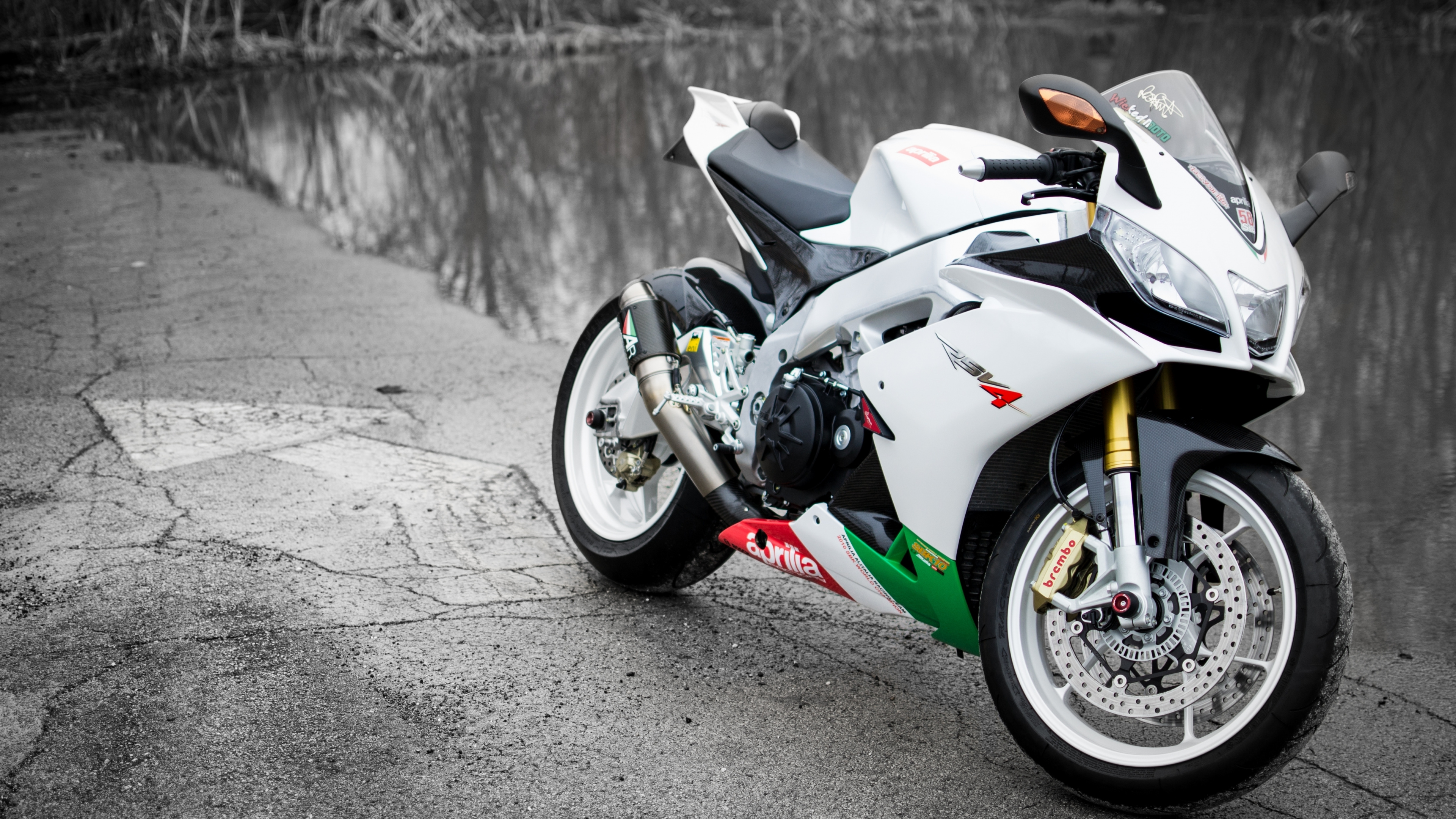 White and Black Sports Bike on Road During Daytime. Wallpaper in 3840x2160 Resolution