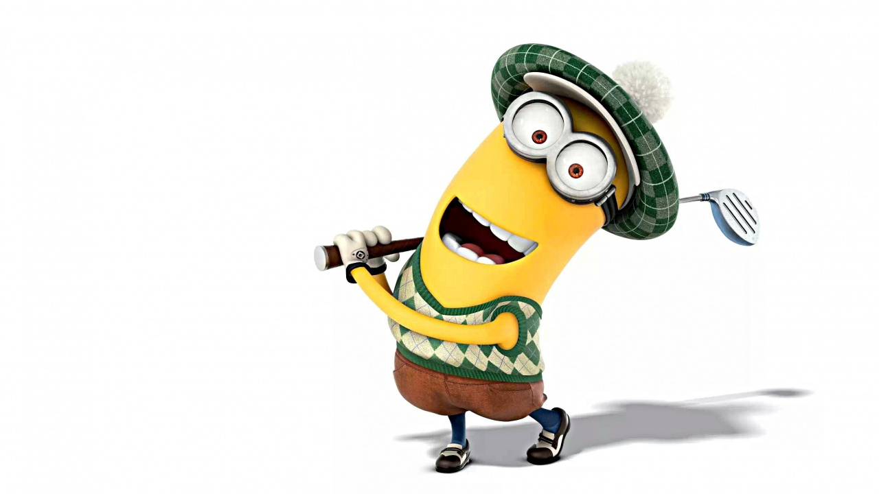 Minions Holding Bicycle Clip Art. Wallpaper in 1280x720 Resolution