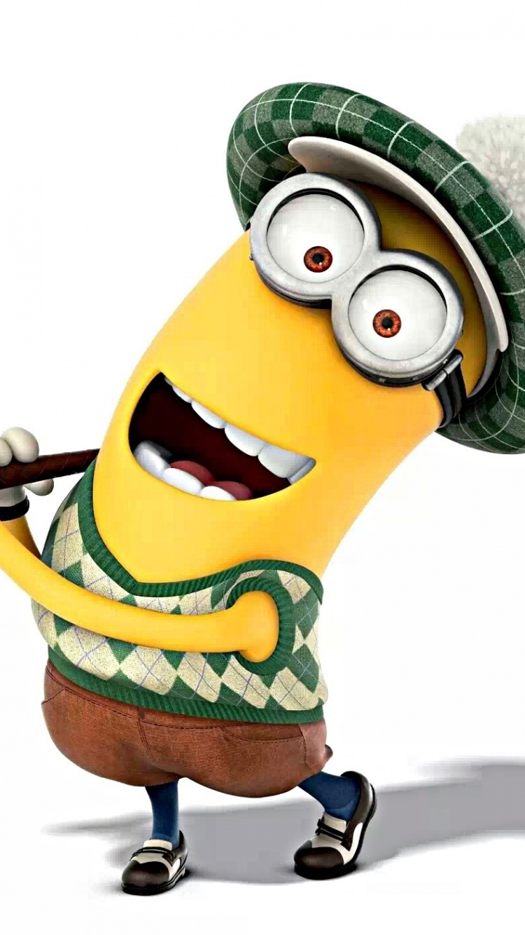 Minions Holding Bicycle Clip Art. Wallpaper in 750x1334 Resolution