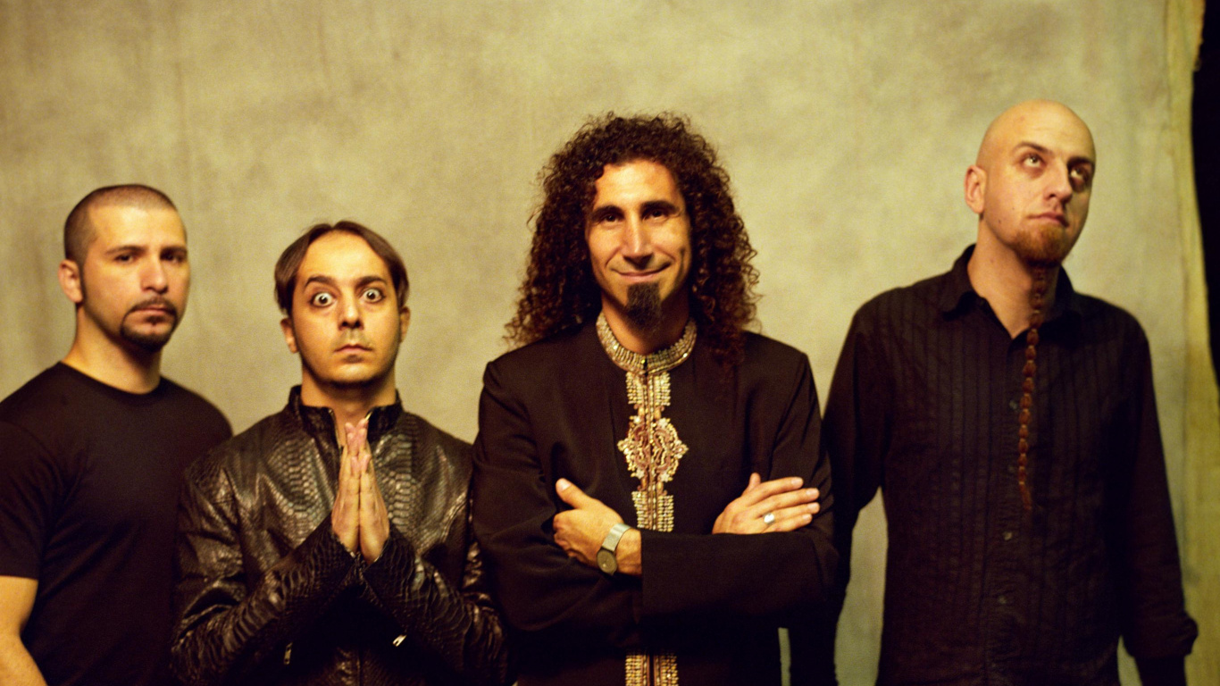 System Of A Down, Daron Malakian, Serj Tankian, Schwermetall, Veranstaltung. Wallpaper in 1366x768 Resolution