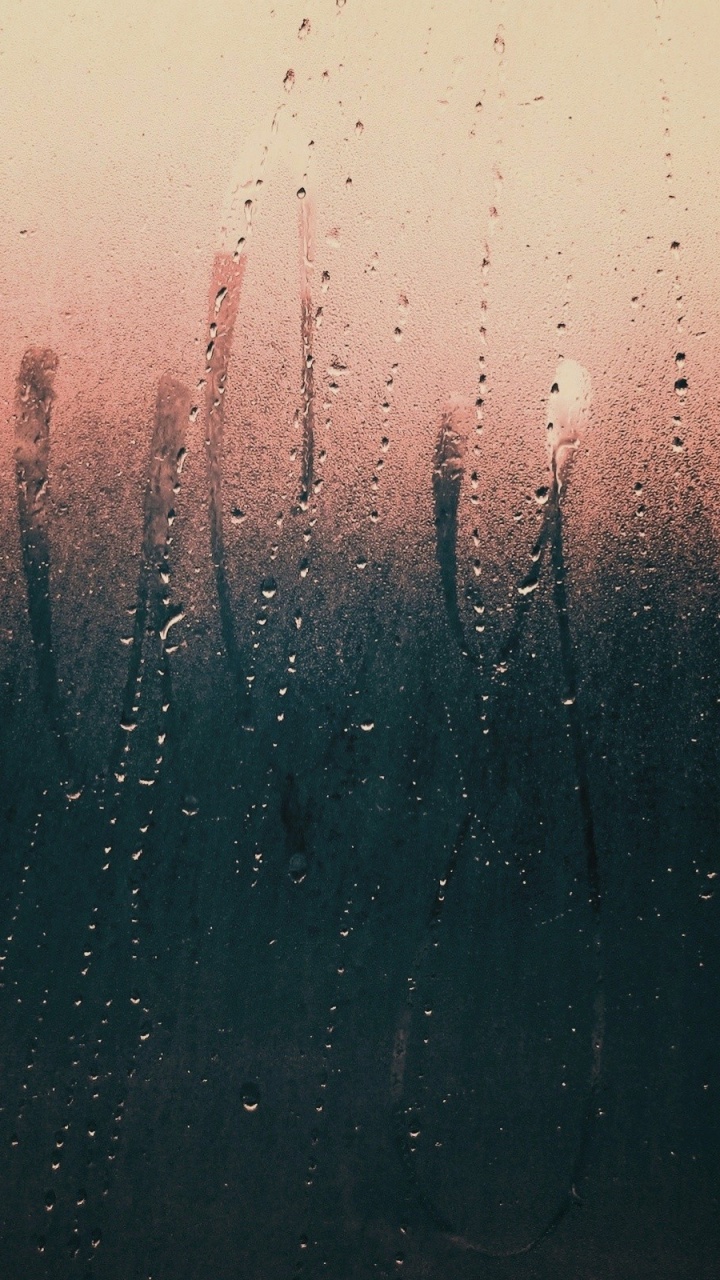 Water Droplets on Glass Window. Wallpaper in 720x1280 Resolution