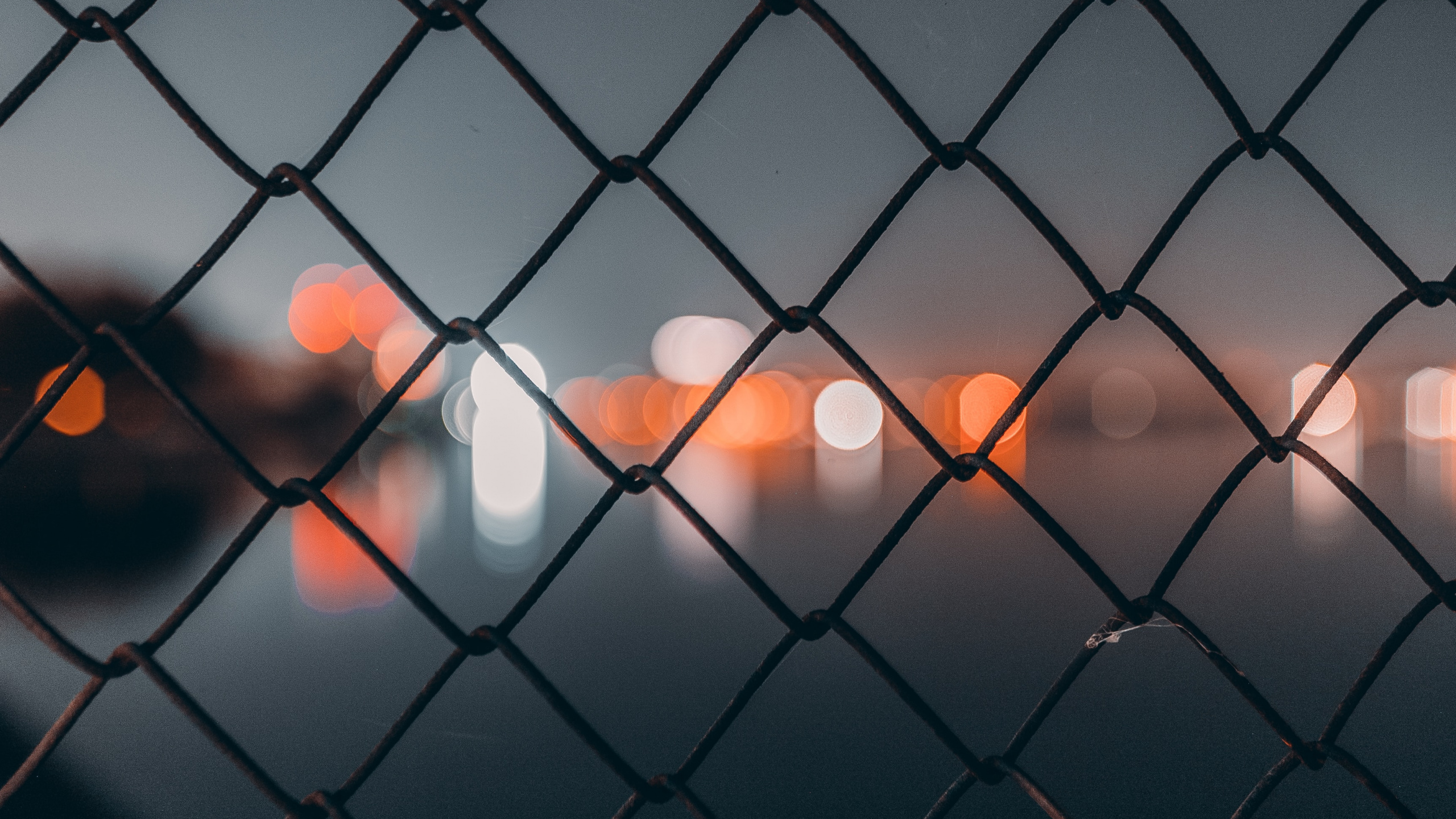 Grey Metal Fence With Sun Light. Wallpaper in 2560x1440 Resolution