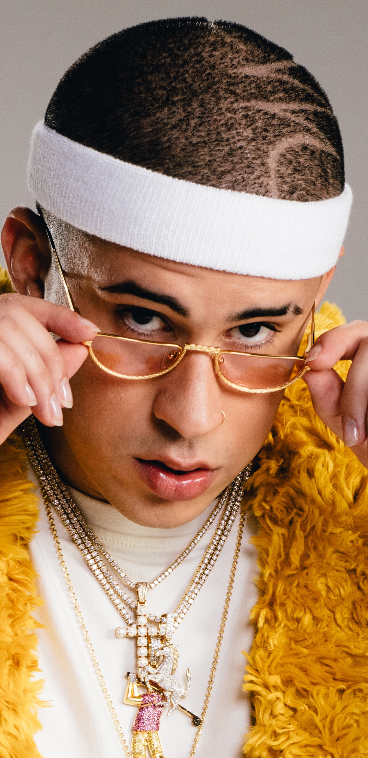 Bad Bunny, Latin Trap, Rapper, Trap Music, Eyewear. Wallpaper in 1440x2960 Resolution