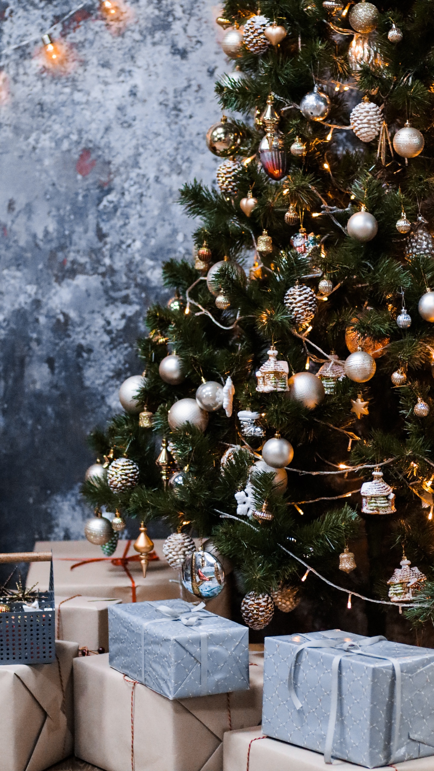 Décoration de Noël, Design D'intérieur, Ornement de Noël, Chambre, Épinette du Colorado. Wallpaper in 1440x2560 Resolution