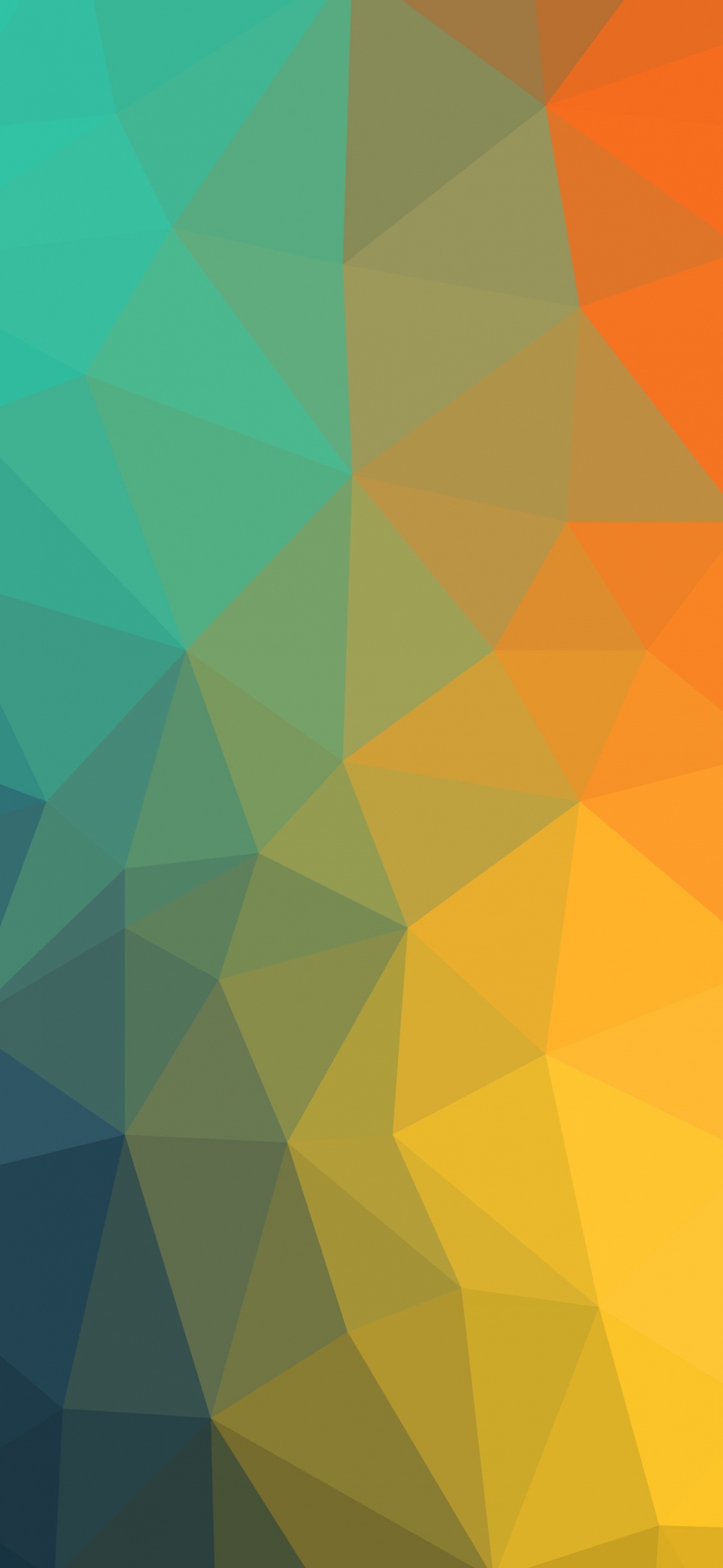 Orange Und Blaue Abstrakte Malerei. Wallpaper in 1125x2436 Resolution