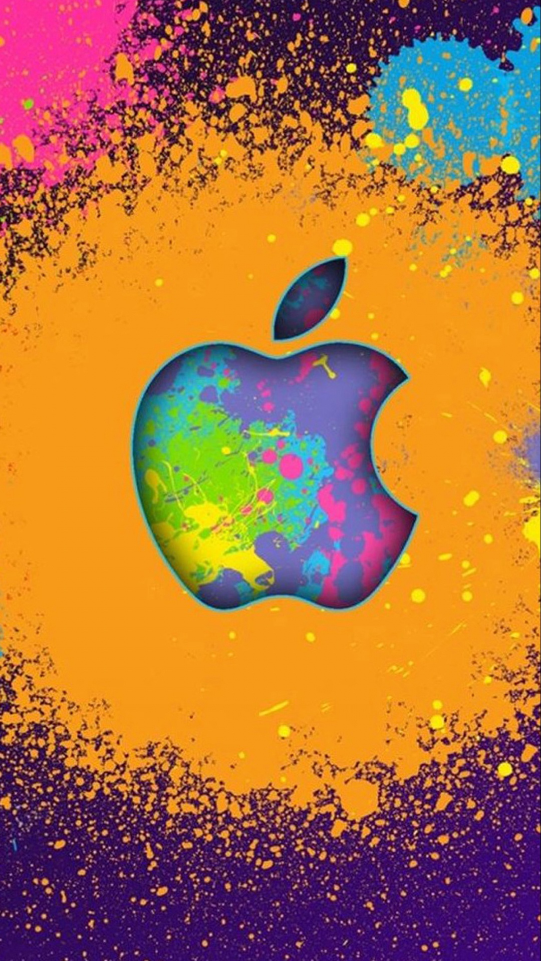 Ilustración de Corazón Azul y Amarillo. Wallpaper in 1080x1920 Resolution