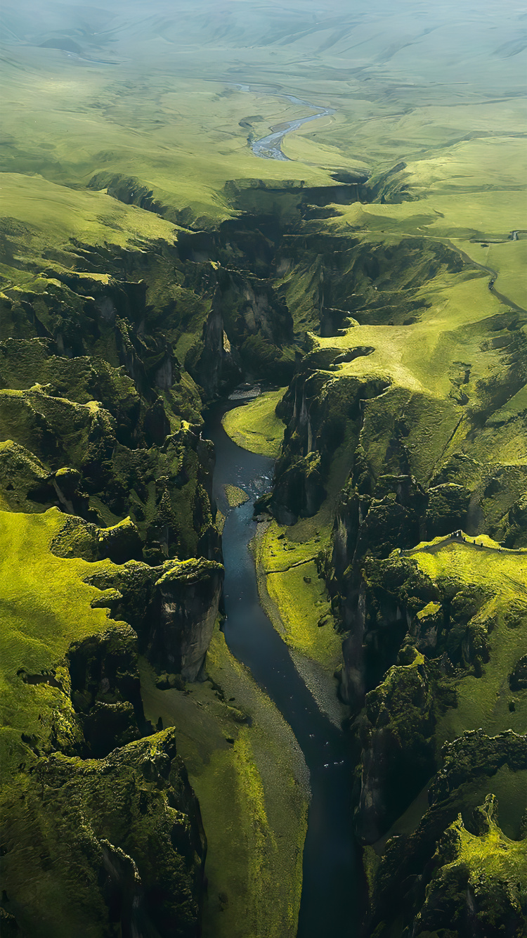 Polarkreis, Wasserressourcen, Naturlandschaft, Hochland, Gelände. Wallpaper in 750x1334 Resolution