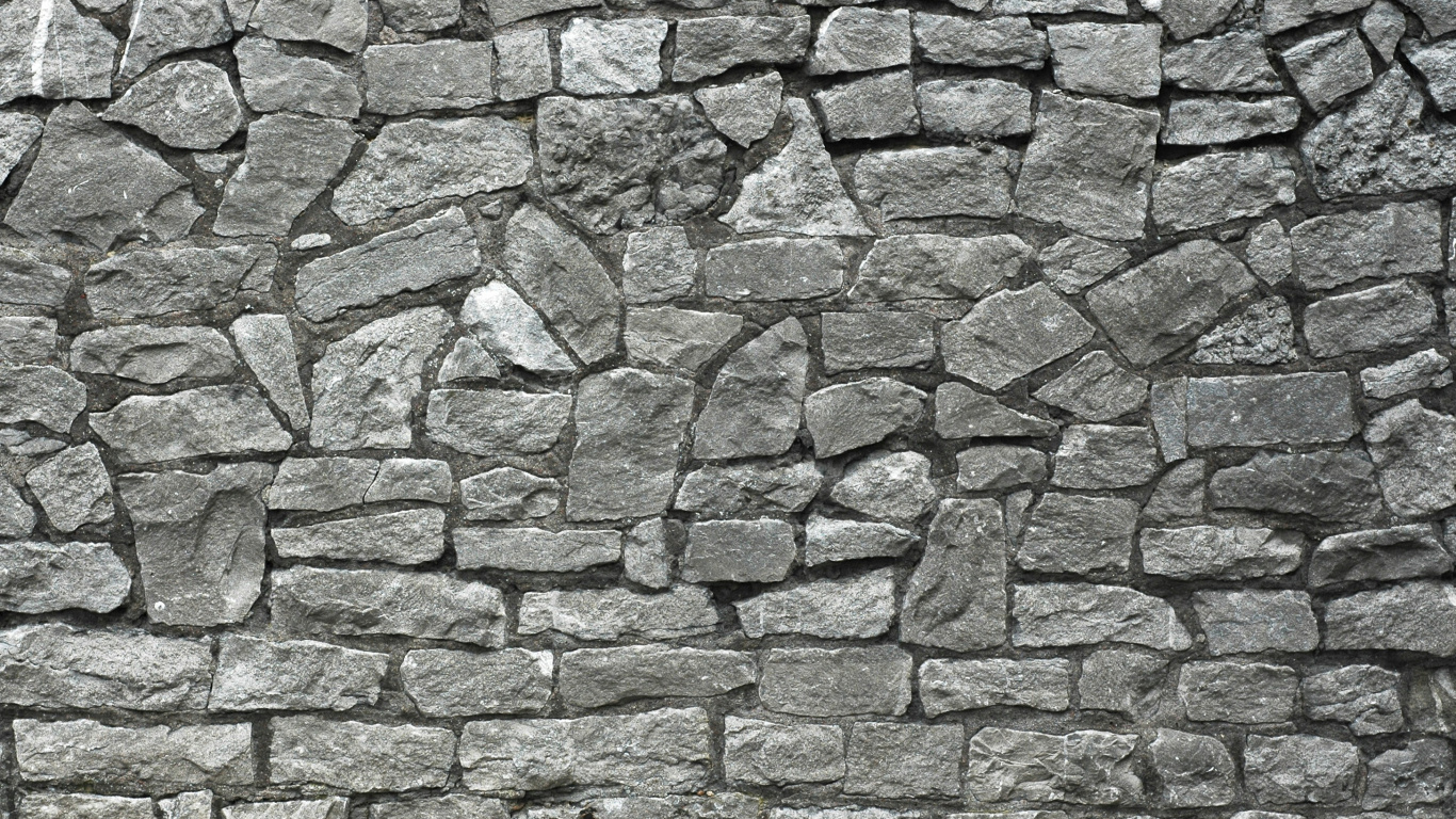 Grey and Black Brick Wall. Wallpaper in 1366x768 Resolution